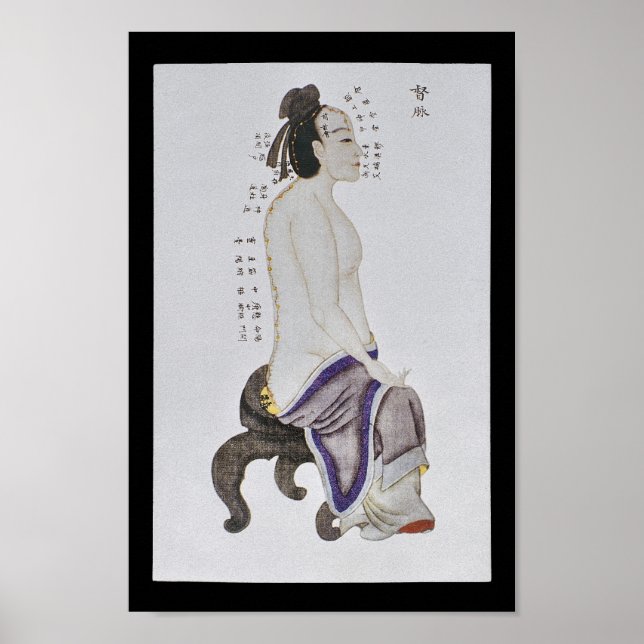 Pôster Acupuntura Du Mai Meridian Channel (Frente)