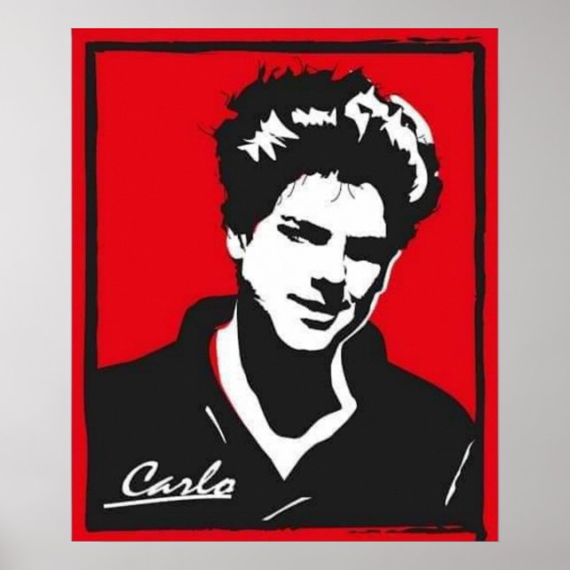 Poster Acutis Carlo Acutis, Beato Carlo, Abençoado Carlo (Frente)