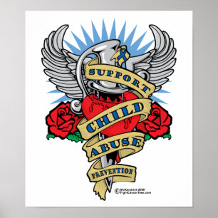 Pôster Adaga de Prevenção de Abuso Infantil