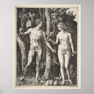 Pôster Adam e Eve, 1504