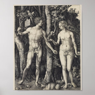 Poster Adam e Eve, Albrecht Durer