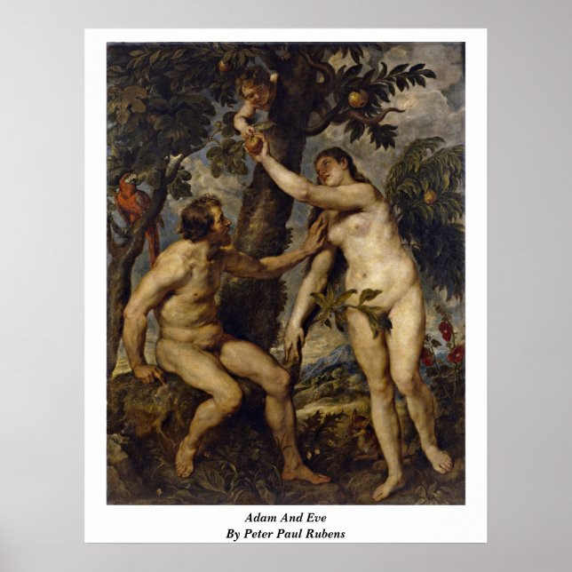 Poster Adam E Eve Por Peter Paul Rubens (Frente)