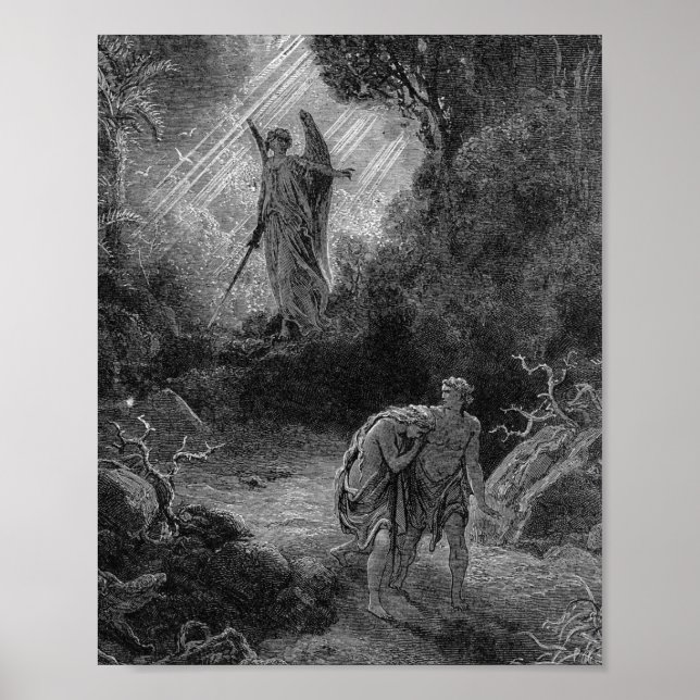 Poster Adam E Eve Saíram Do Éden - Gustave Dore (Frente)