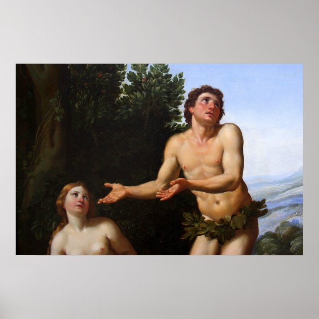 Poster adam & eve - árvore no meio do jardim (Frente)