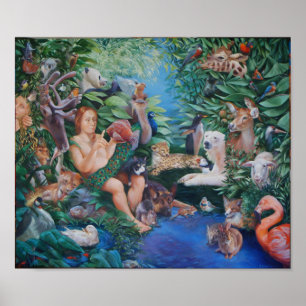 Poster Adam que nomeia animais & aparência de impressõe