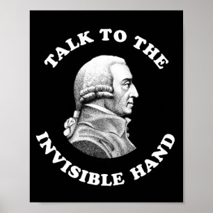 Poster Adam Smith - Fale Com A Mão Invisível - Engraçado 