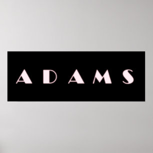 Pôster ADAMS - Alphabet - Letra Name Art