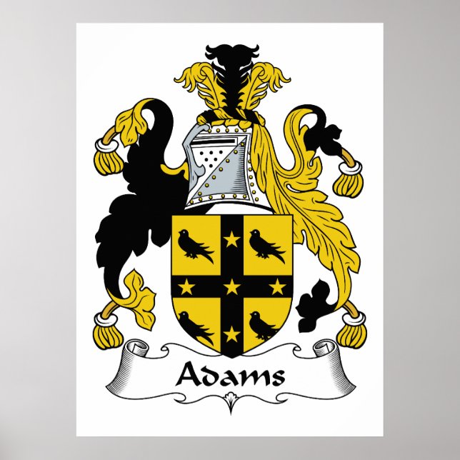Pôster Adams Family Crest (Frente)
