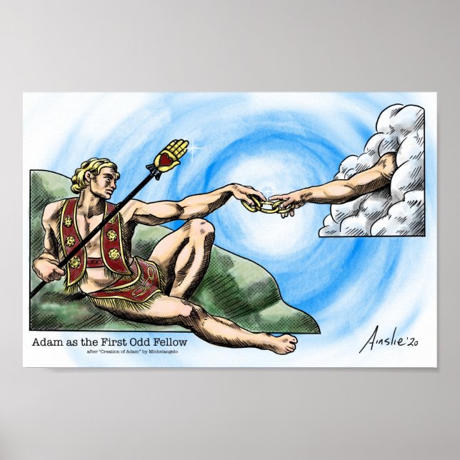 Poster Adão como Primeiro Colega Estranho (Frente)