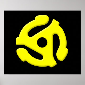 Pôster Adaptador de registro de vinil de 45 rpm