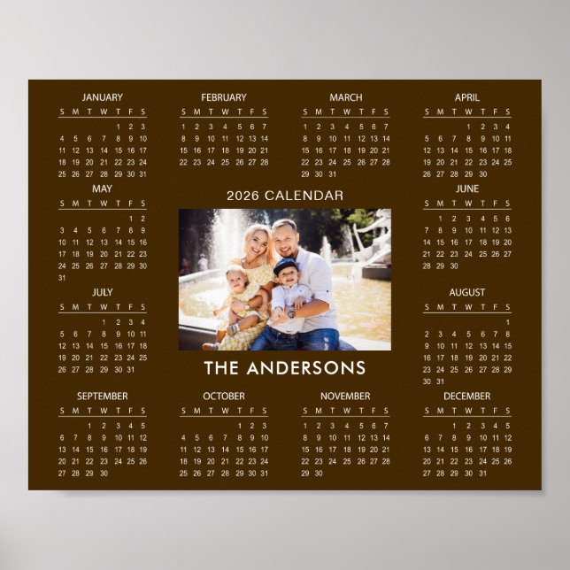 Poster Add Your Own Family Photo 2026 Calendar |  (Frente)