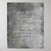 Add Your Text Quote Grunge Textured Gray DIY