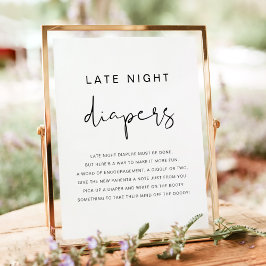 Poster ADELLA Minimalist Modern Latate Night Fralda Game 