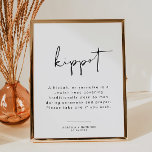 Poster ADELLA Moderna Minimalista Kippot Kippah Casamento<br><div class="desc">Este cartaz do kippot (yarmulke) apresenta uma fonte manuscrita e moderna design minimalista. Altere facilmente as cores e edite o texto *maioria* para atender às necessidades da sua ocasião. Esta placa é perfeita para seu casamento contemporâneo, industrial, boêmio ou outra celebração. Junte-se a outros itens da Coleção ADELLA para uma...</div>