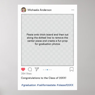 Poster Adereço de Foto de Formatura Personalizado para In