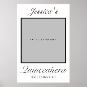 Poster Adereço de Foto de Quinceañera Minimalista Moderna