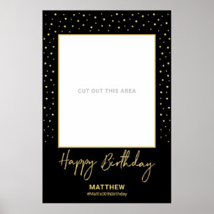 Poster Adereço de Moldura de Foto de Aniversário Adulto P