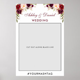 Poster Adereço para cabine de fotos de casamento   Borgon