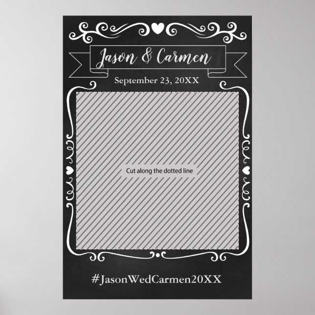 Poster Adereços para Quadro Negro de Casamento (Frente)