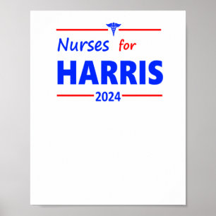 Poster Adesivo da Campanha Enfermeiras por Harris 2024