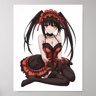 Poster Adesivo da Waifu Kurumi Tokisaki 