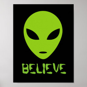 Pôster Adesivo de arte de parede de cabeça de alienígena