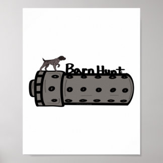 Poster Adesivo de caça Barn alemão Pointer de cabelo curt