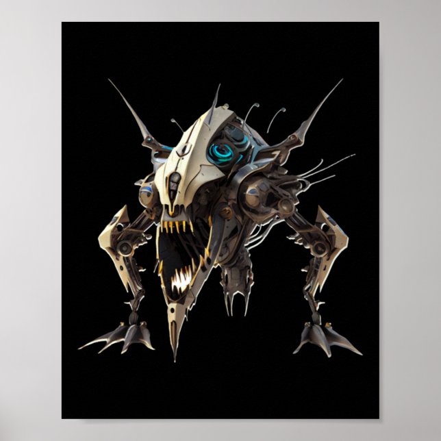 Poster Adesivo de Caranguejo Robô (Frente)