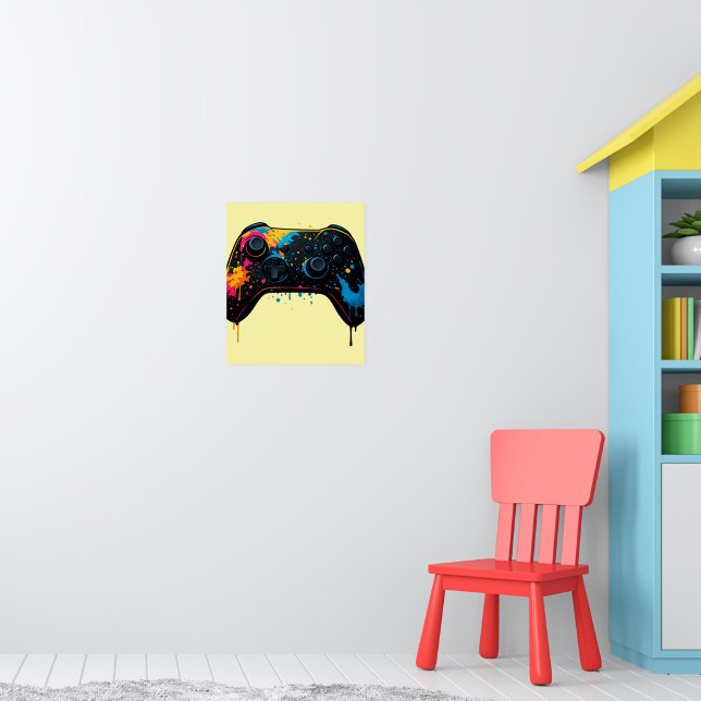 Poster Adesivo de Controle de Jogo Color Splash  (Berçário 1)