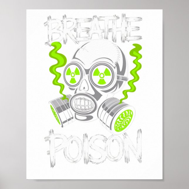 Poster Adesivo de Crânio Tóxico Drifter  (Frente)