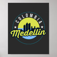 Adesivo de paisagem urbana da Colômbia Medellin