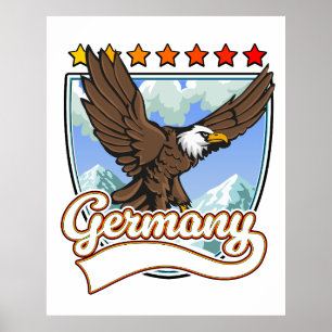 Poster Adesivo de viagem pela Alemanha