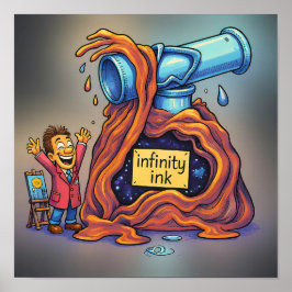 Poster Adesivo Decalque Mascote Tinta Cartoon Brilhante