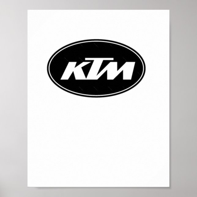 Poster Adesivo do logotipo Ktm (Frente)