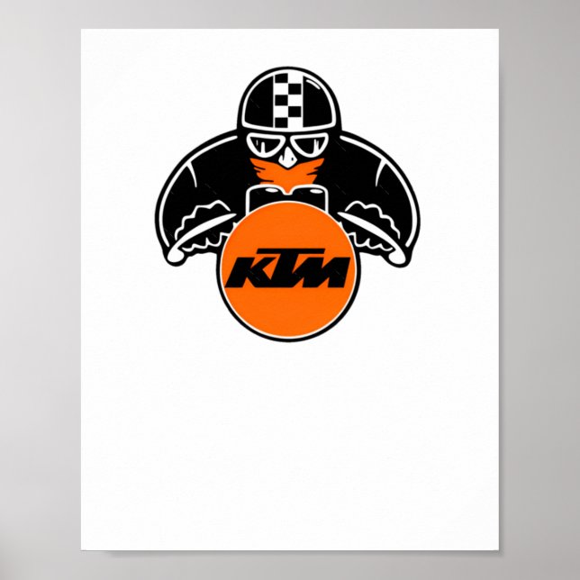 Poster Adesivo do logotipo Ktm4 (Frente)