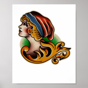 Poster Adesivo Trad Tattoo 004