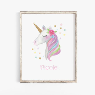 Poster Adesivos de Parede para Quarto de Bebê Menina Unic