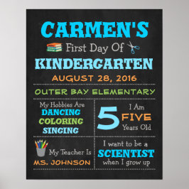 Poster Adesivos para Fotos de Crianças no Primeiro Dia de