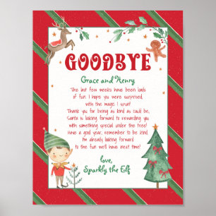 Poster Adeus Elf Magia Natal Elf Watercolor