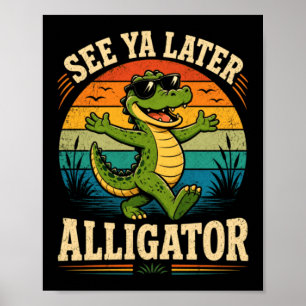 Poster Adeus-Jacaré-Engraçado-