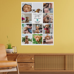 Poster Adeus Mais Difícil   Pet Memorial Colagem de 11 Fo