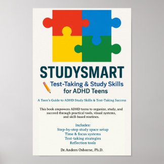 Poster adhd Back Cover  study Smart
