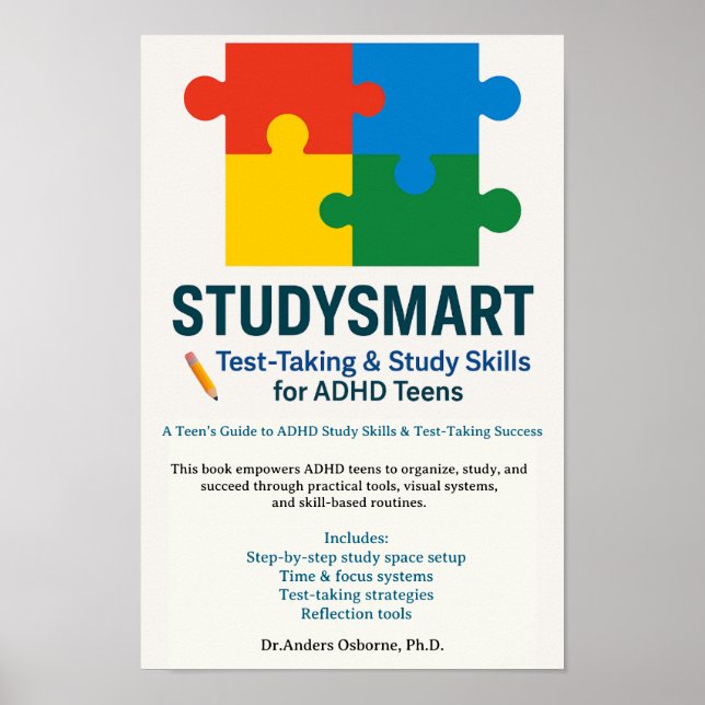Poster adhd Back Cover  study Smart (Frente)
