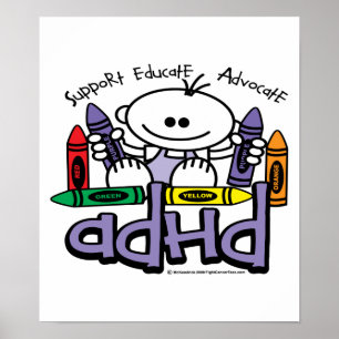 POSTER ADHD CRAYONS