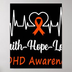 Poster Adhd Sensibence Heartbeat Christian Cross Faith Sa