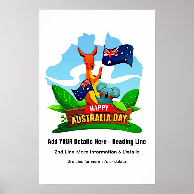 Poster Adicionar Detalhes do NOME - Informações do Dia da (Frente)