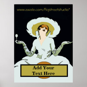 Poster Adicionar Estilo de Vintagem de Texto Senhora, Sin