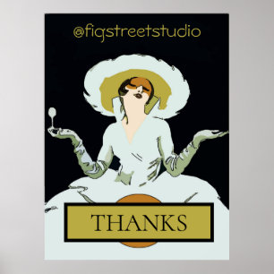 Poster Adicionar Estilo de Vintagem de Texto Senhora, Sin