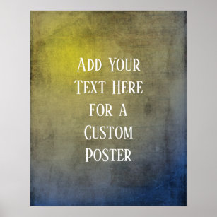 Poster Adicionar o texto personalizado Amarelo e Azul Gru