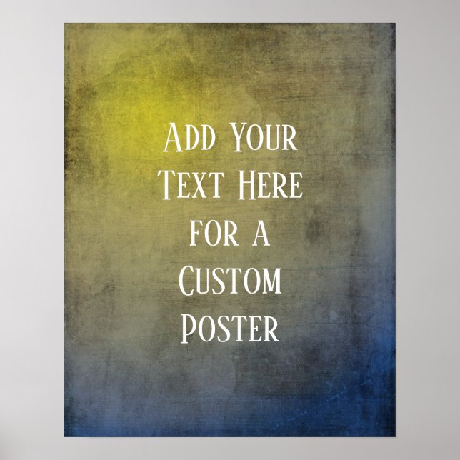 Poster Adicionar o texto personalizado Amarelo e Azul Gru (Frente)